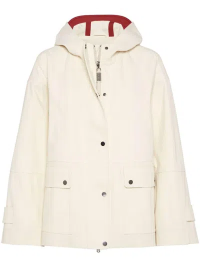 Brunello Cucinelli Hooded Canvas Waterproof Jacket