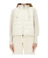 Brunello Cucinelli Wool Sleeved Down Jacket In White