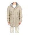 Brunello Cucinelli Hooded Down-filled Coat In Gray