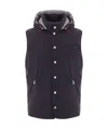 Brunello Cucinelli Hooded Down Gilet In Black
