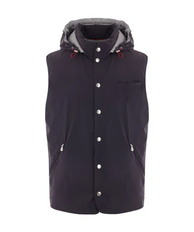 BRUNELLO CUCINELLI BRUNELLO CUCINELLI HOODED PADDED GILET
