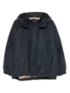 Brunello Cucinelli Hooded Down Jacket In Blue