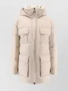 Brunello Cucinelli Hooded Down Jacket In Nylon And Cotton