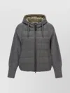 Brunello Cucinelli Hooded Down Jacket With Solomeo Inserts