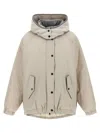 Brunello Cucinelli Hooded Down Jacket Puffer Jackets Gray