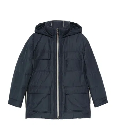 BRUNELLO CUCINELLI HOODED FLAP-POCKET JACKET