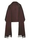Brunello Cucinelli Hooded Fringed Cape In Brown