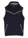 Brunello Cucinelli Hooded Gilet In Blue