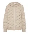 Brunello Cucinelli Hooded Hole-detail Cardigan