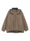 Brunello Cucinelli Hooded Jacket In Brown