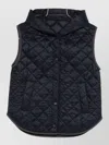 Brunello Cucinelli Hooded Nylon Down Gilet Front Pockets In Black