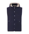 Brunello Cucinelli Hooded Vest In Blue