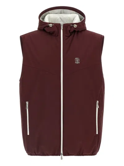 BRUNELLO CUCINELLI HOODED PADDED WAISTCOAT