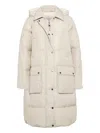 Brunello Cucinelli Water-resistant Taffeta Down Jacket In White