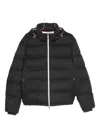 Brunello Cucinelli Men Grey Quilted Design Hooded Neckline Zip Fastening Long Sleeves In Black