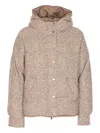 Brunello Cucinelli Women Reversible Down Jacket In Neutral