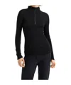 Brunello Cucinelli Virgin Wool-cashmere Half-zip Sweater In Black