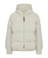 Brunello Cucinelli Hooded Ribbed Puffer Jacket In Neutral