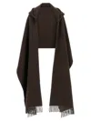Brunello Cucinelli Hooded Scarf Scarves And Foulards Brown In Black