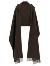 Brunello Cucinelli Hooded Scarf Scarves And Foulards Brown In Brown