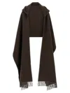 Brunello Cucinelli Hooded Scarf Scarves And Foulards Brown In Brown
