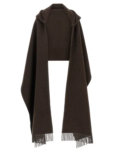 Brunello Cucinelli Hooded Scarf Scarves And Foulards Brown