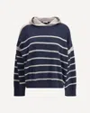 Brunello Cucinelli Hooded Sweater In Blue