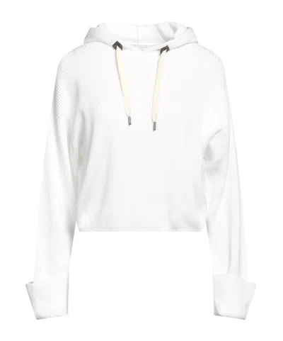 Brunello Cucinelli Hooded Sweater In White