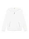 Brunello Cucinelli Women's Cotton And Silk Blend Hoodie In White
