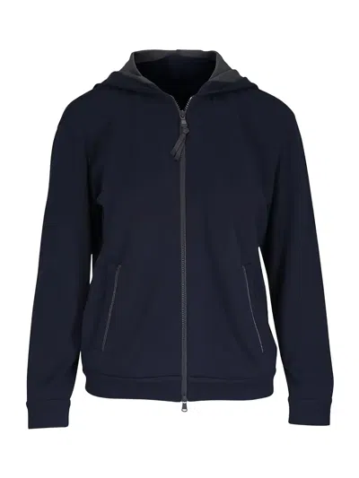 Brunello Cucinelli Hooded Sweatshirt Navy