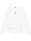 BRUNELLO CUCINELLI COTTON AND SILK INTERLOCK HOODED SWEATSHIRT WITH `P