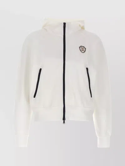 BRUNELLO CUCINELLI HOODED SWEATSHIRT WITH RIBBED CUFFS AND SIDE POCKETS