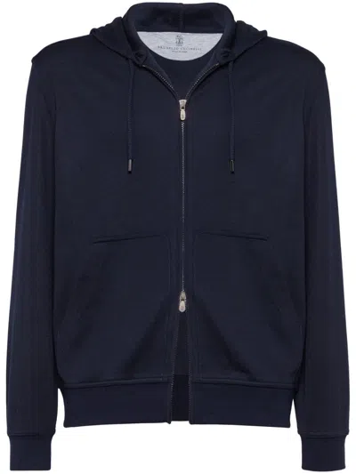 BRUNELLO CUCINELLI CASHMERE AND SILK FRENCH TERRY SWEATSHIRT