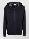 Brunello Cucinelli Hooded Top With Front Pockets And Ribbed Finish