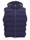 Brunello Cucinelli Down Vest In Blue