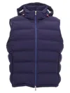 Brunello Cucinelli Down Vest In Blue