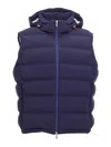 Brunello Cucinelli Down Vest In Blue