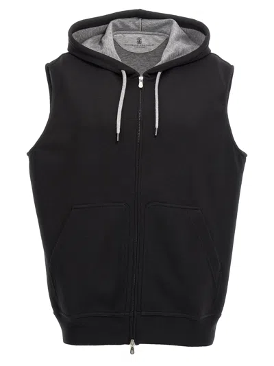 BRUNELLO CUCINELLI HOODED VEST GILET