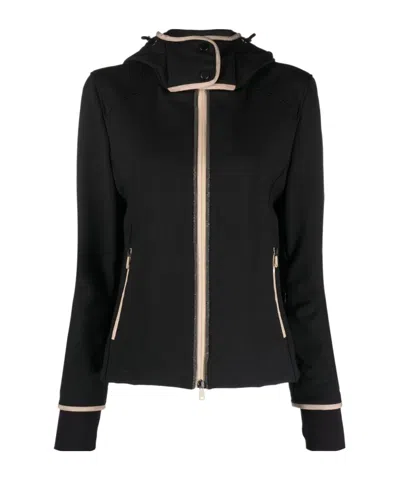 Brunello Cucinelli Hooded Virgen Wool Jacket In Black