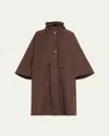 Brunello Cucinelli Hooded Water-resistant Taffeta Jacket In Brown