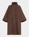 Brunello Cucinelli Hooded Water-resistant Taffeta Jacket In Brown