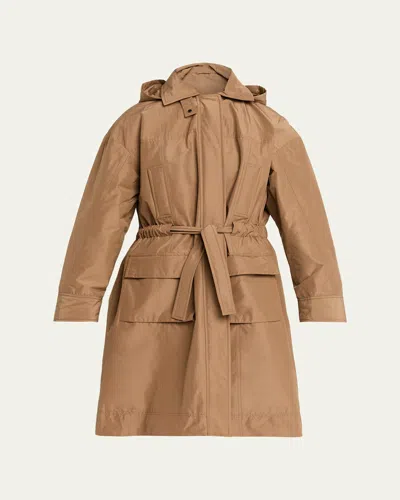 Brunello Cucinelli Hooded Water-resistant Jacket In Brown
