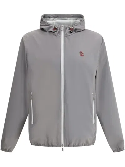 BRUNELLO CUCINELLI HOODED WINDBREAKER