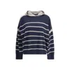 Brunello Cucinelli Hooded Women's Sweater In Blue