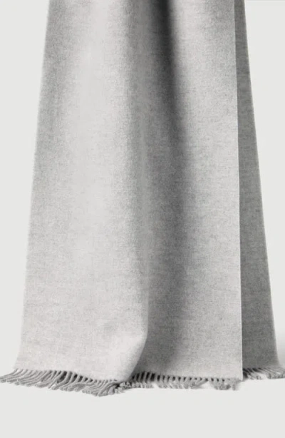 Brunello Cucinelli Hooded Wool And Cashmere Knit Scarf In Gray