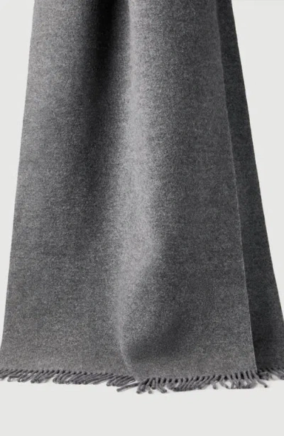 Brunello Cucinelli Hooded Wool And Cashmere Knit Scarf In Gray
