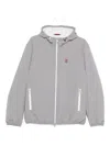 Brunello Cucinelli Nylon Jacket With Hood And Pockets In Gray