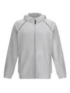 Brunello Cucinelli Hooded Zip-up Hoodie In Gray