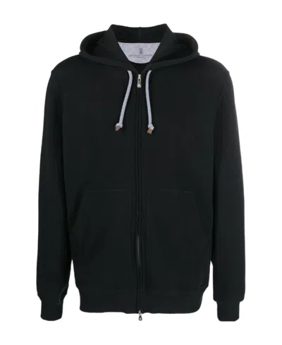 BRUNELLO CUCINELLI BRUNELLO CUCINELLI ZIPPED HOODED SWEATSHIRT