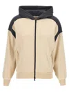 Brunello Cucinelli Beige Front Zip Hoodie